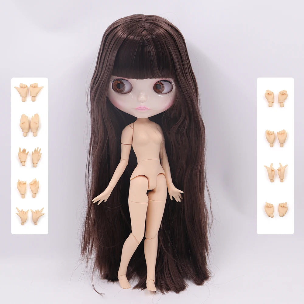 ICY DBS Blyth Doll 30CM BJD – Natural Shiny Face with Extra Hands