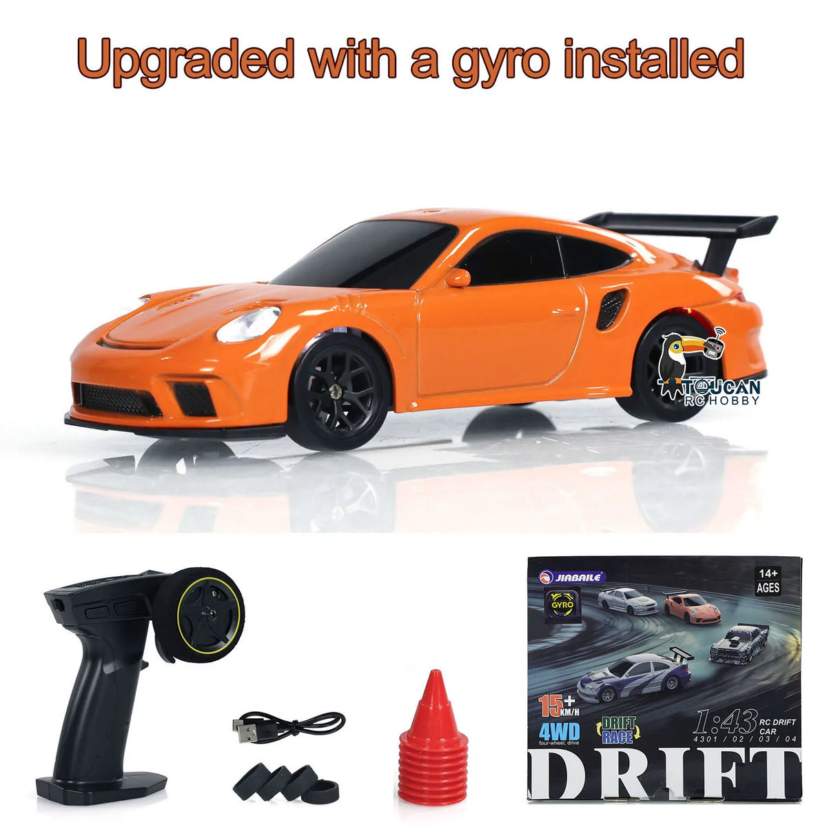 4WD RTR 1/43 RC Drift Car – 2.4G Mini Racing Car with Optional Gyro Stabilizer