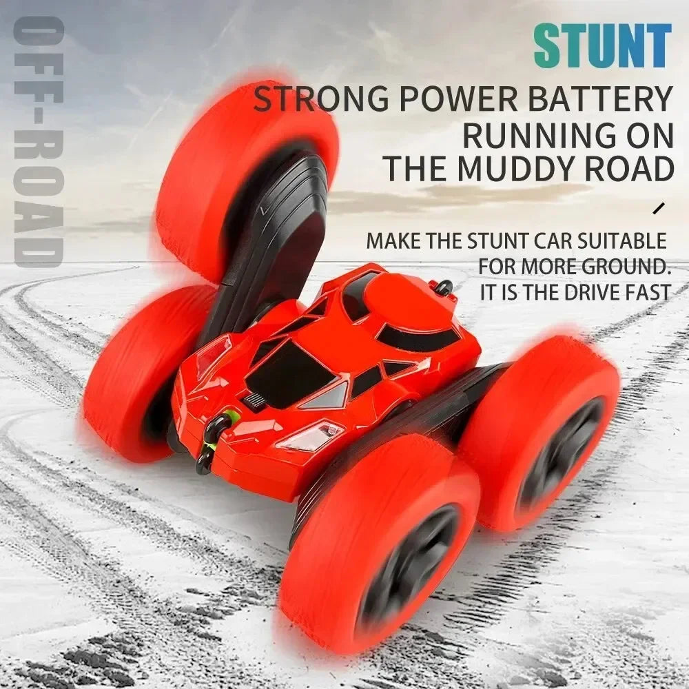 Double-Sided Flip RC Stunt Car – 2.4G 4WD 360° Rotation Drift Car for Kids