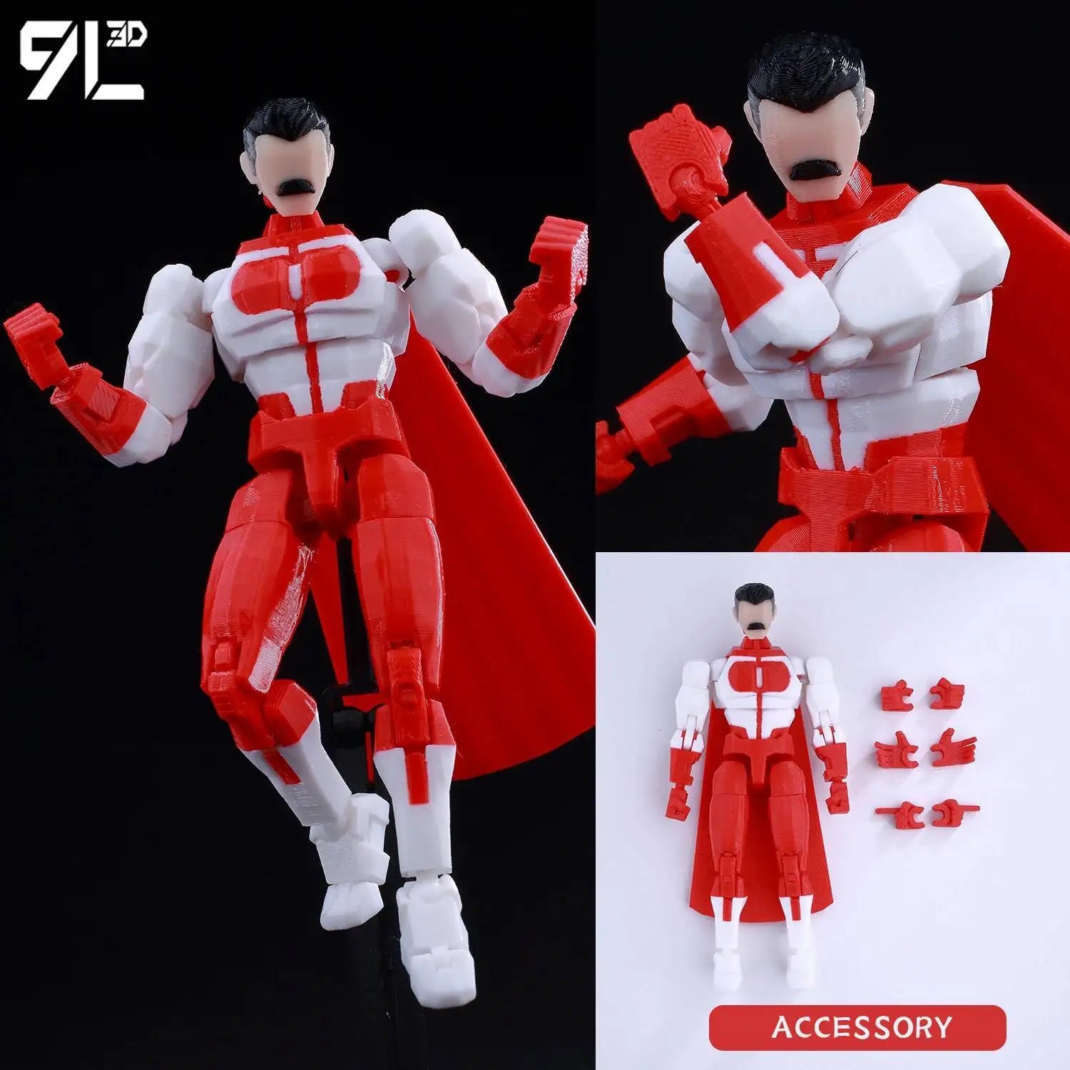 Invincible 2.0 Multi-Jointed Action Figure – 14cm 3D Printed Collectible