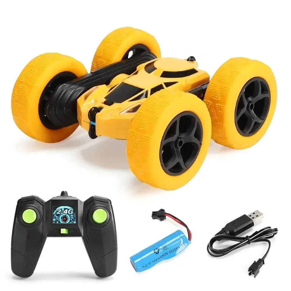 Double-Sided Flip RC Stunt Car – 2.4G 4WD 360° Rotation Drift Car for Kids