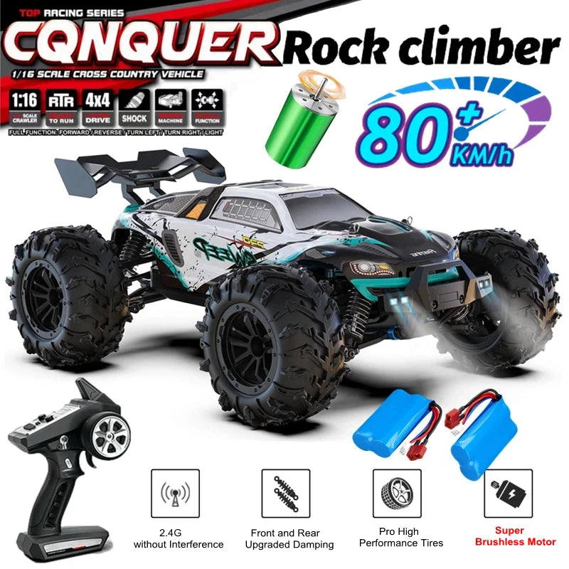 4WD High Speed RC Buggy Truck – 50KM/H Brushed or 80KM/H Brushless Off-Road Car