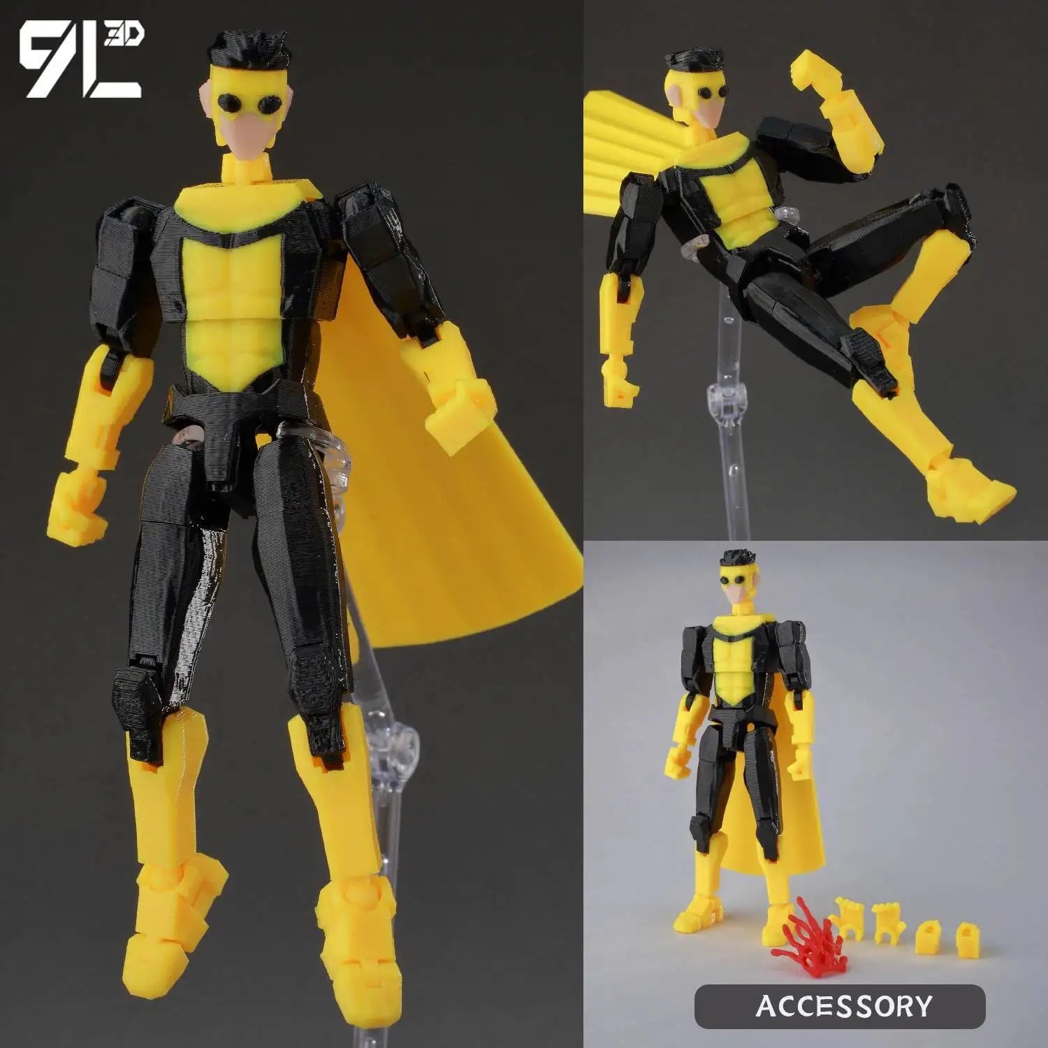 Invincible 2.0 Multi-Jointed Action Figure – 14cm 3D Printed Collectible
