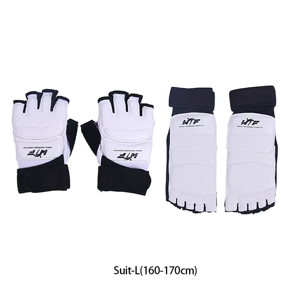 Karate & Taekwondo Half-Finger Gloves | EVA Padded Martial Arts Hand & Foot Guards