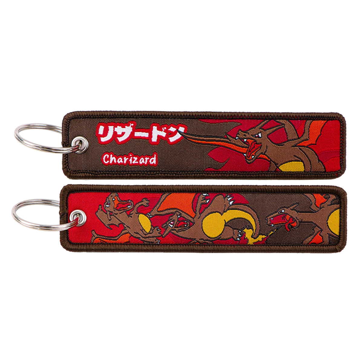 Japanese Anime Elf Monsters Keychain for Cars Backpack Key Holders Embroidery Keyrings Key Tag Jet Tag Accessories Gifts 1pcs