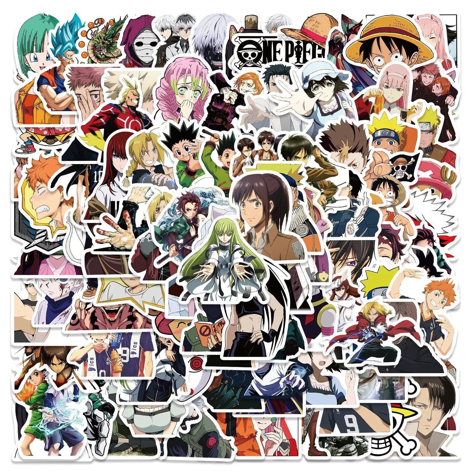 50/100/300PCS Mix Anime Stickers Waterproof DIY Graffiti Phone Laptop Luggage Guitar Notebook Cup Cartoon Stickers Kids Toy