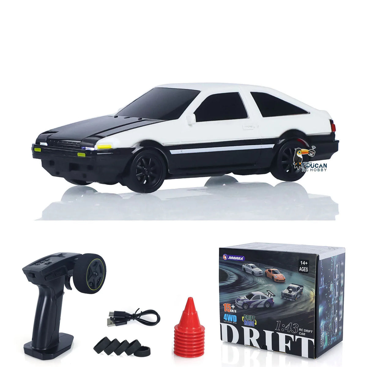 4WD RTR 1/43 RC Drift Car – 2.4G Mini Racing Car with Optional Gyro Stabilizer