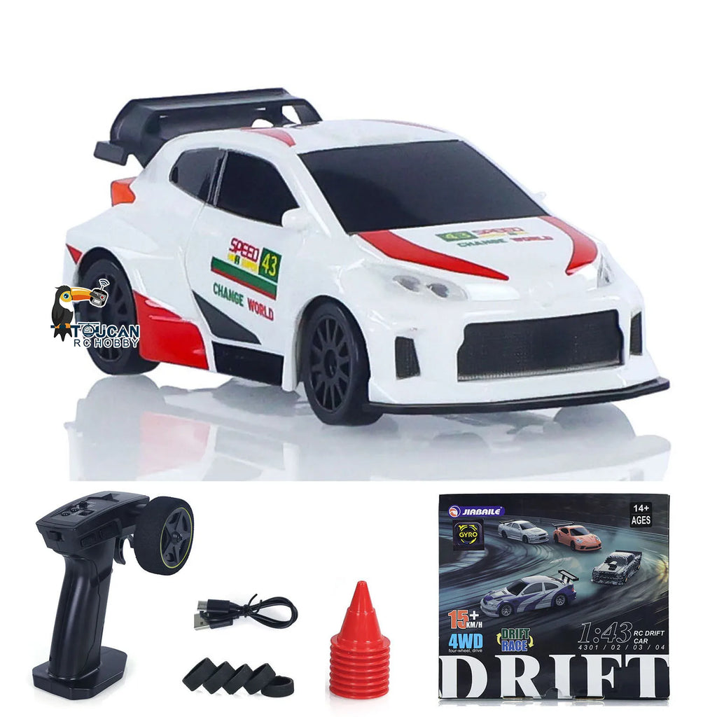 4WD RTR 1/43 RC Drift Car – 2.4G Mini Racing Car with Optional Gyro Stabilizer