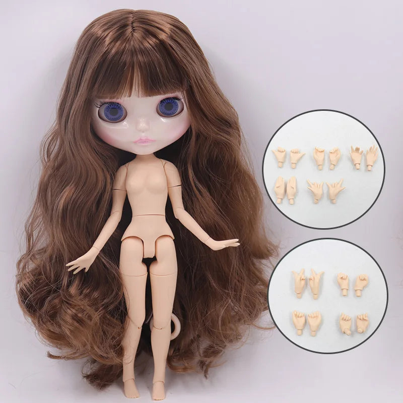 ICY DBS Blyth Doll 30CM BJD – Carved Lips White Skin Joint Body