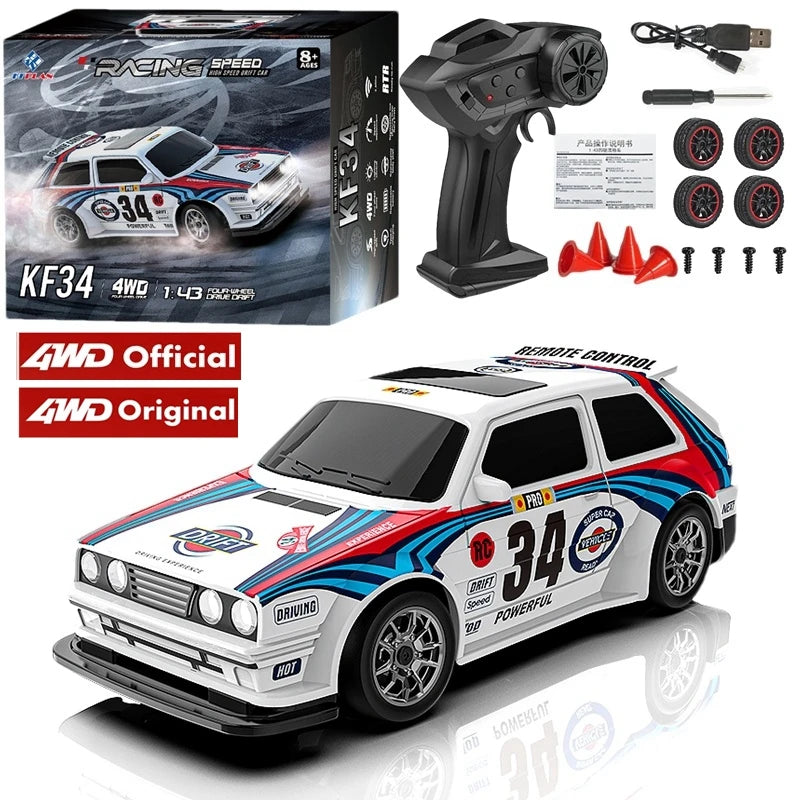 4WD RC Drift Car – 1:43 & 1:64 Scale 2.4G Mini Racing Car with Dual Tire Modes