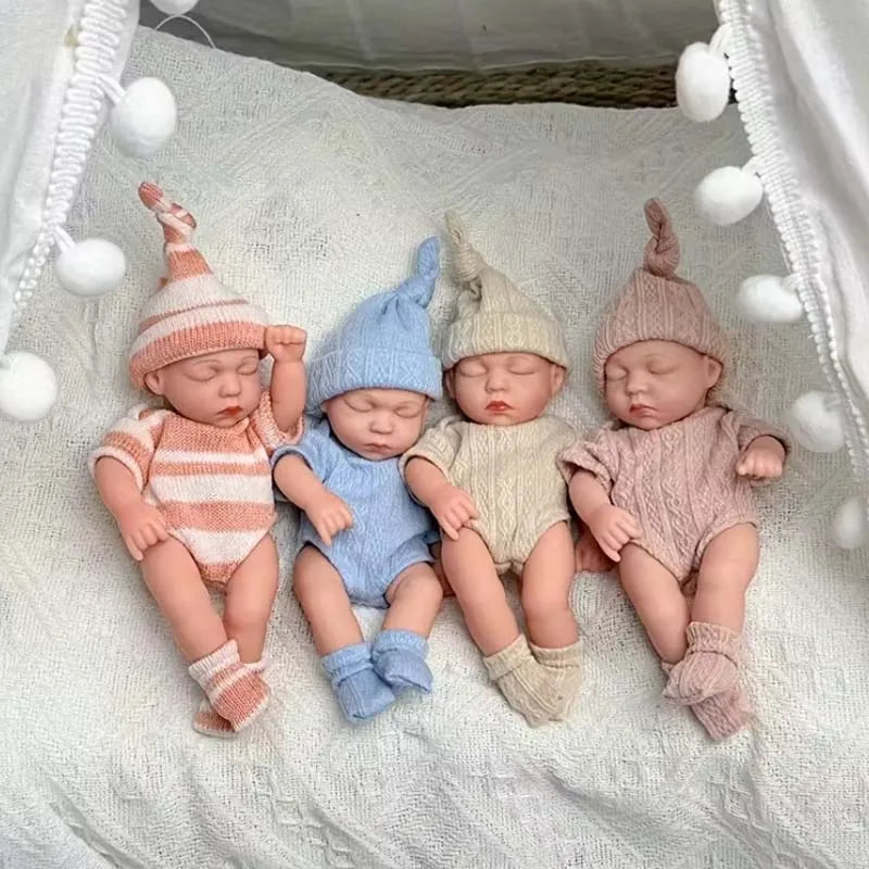 7.8 Inch Mini Reborn Doll – Soft Full Body Vinyl Cute Baby Doll