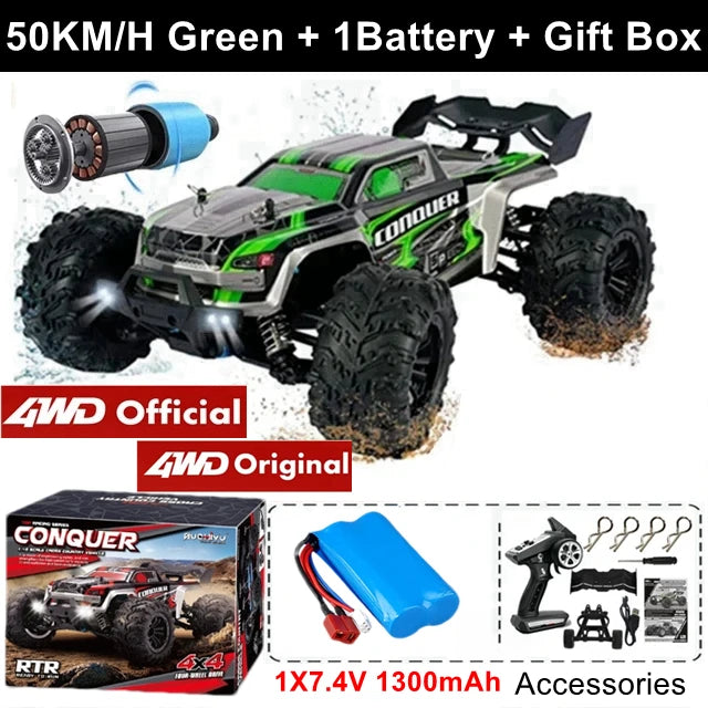 4WD High Speed RC Buggy Truck – 50KM/H Brushed or 80KM/H Brushless Off-Road Car