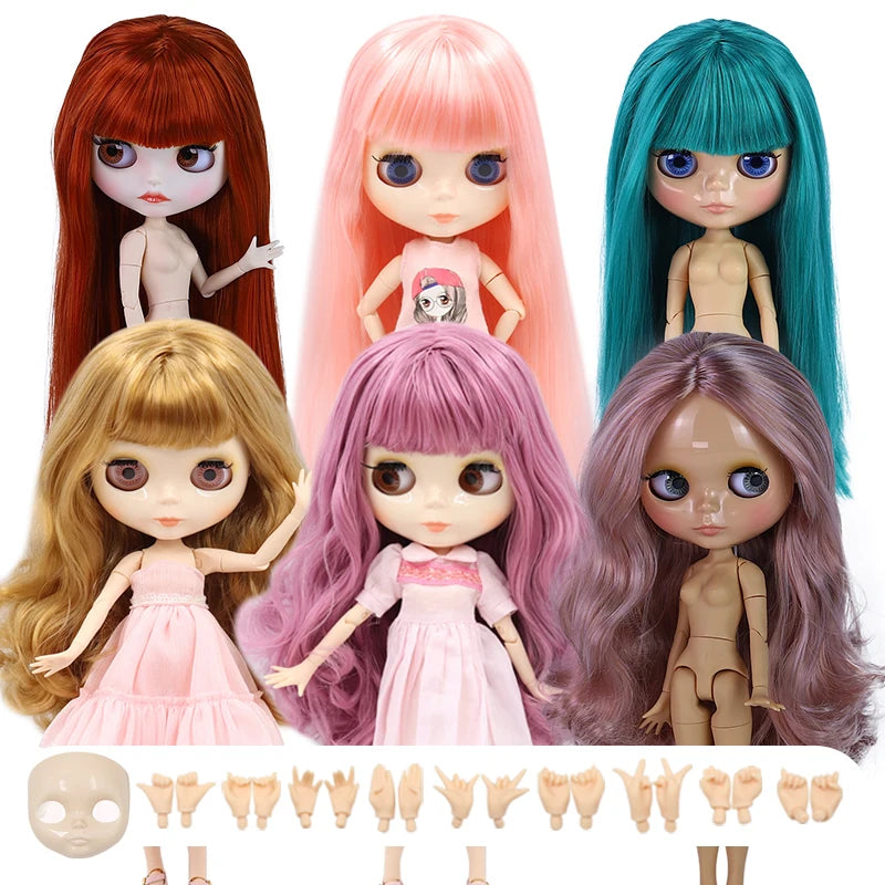 ICY DBS Blyth Doll 30CM BJD – White Face DIY Fashion Doll with AB Panel