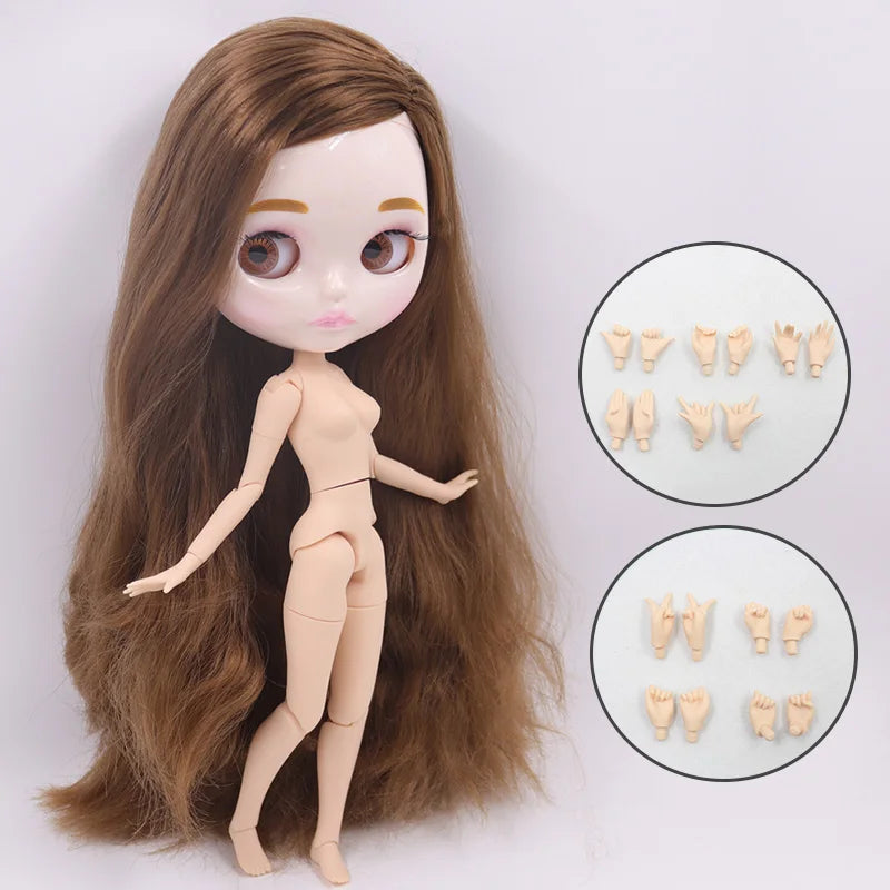 ICY DBS Blyth Doll 30CM BJD – Carved Lips White Skin Joint Body