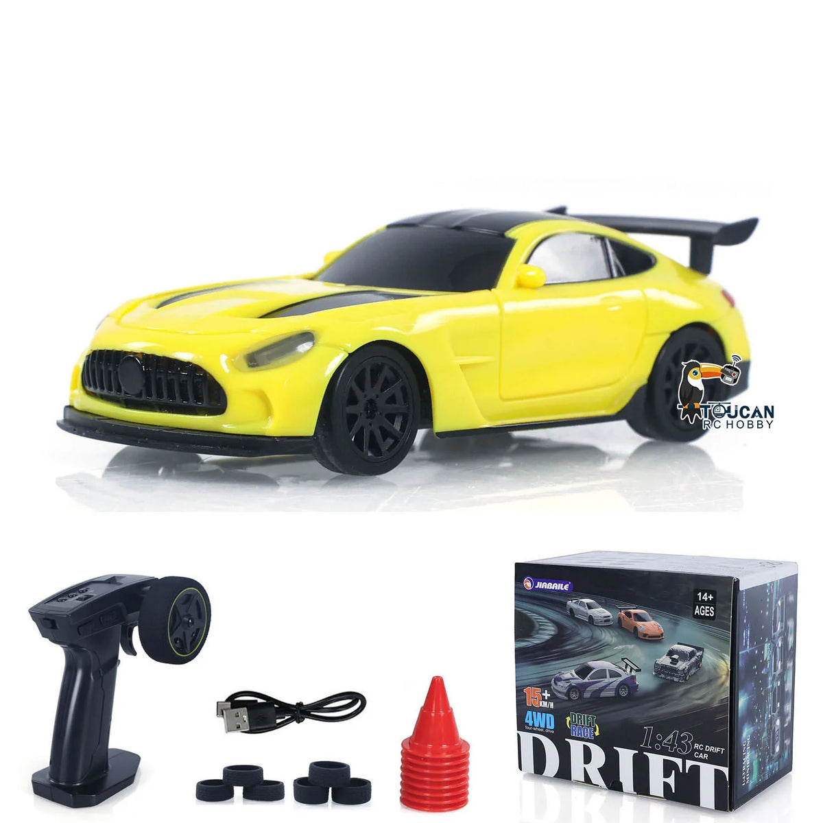 4WD RTR 1/43 RC Drift Car – 2.4G Mini Racing Car with Optional Gyro Stabilizer